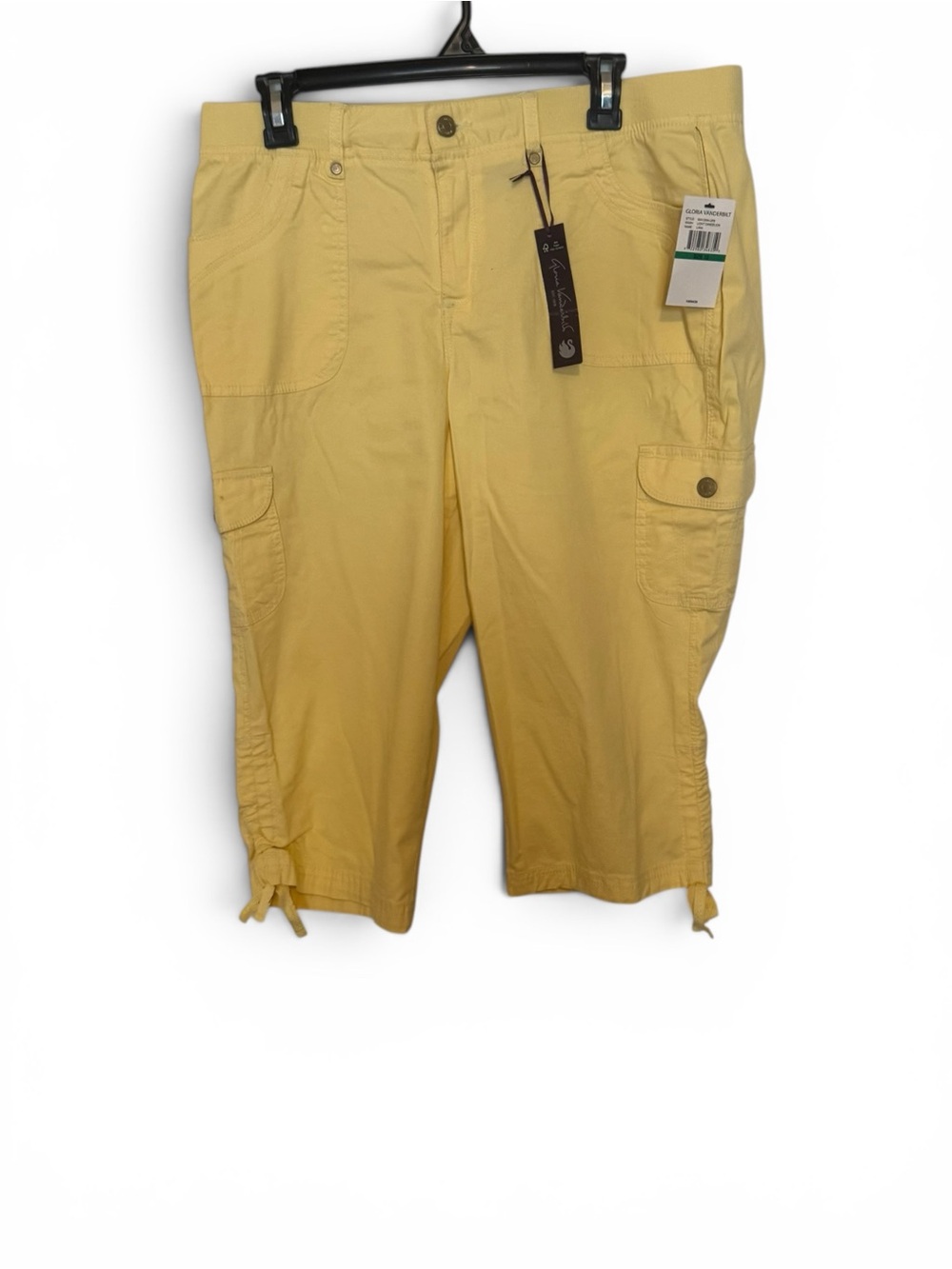 NWT Gloria Vanderbilt LANA Yellow Cargo Shorts SIZE: 12 #3